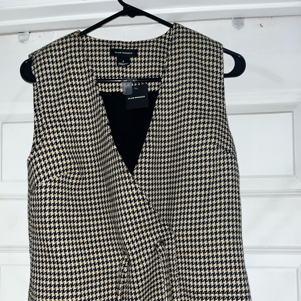 NWT Club Monaco Houndstooth Sweater Mini Dress
